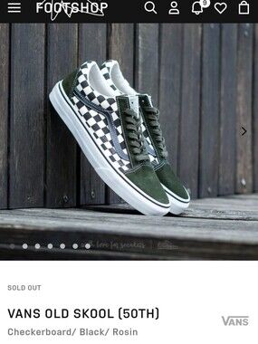 NWT, Vans Green Old Skool Skate Shoes with White Stripe
